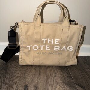 Marc Jacobs Tan Tote Bag with Black Strap